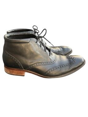 Cole Haan Black Leather Liam Chukka II (C11052) Semi Wing Tip Boots (11)